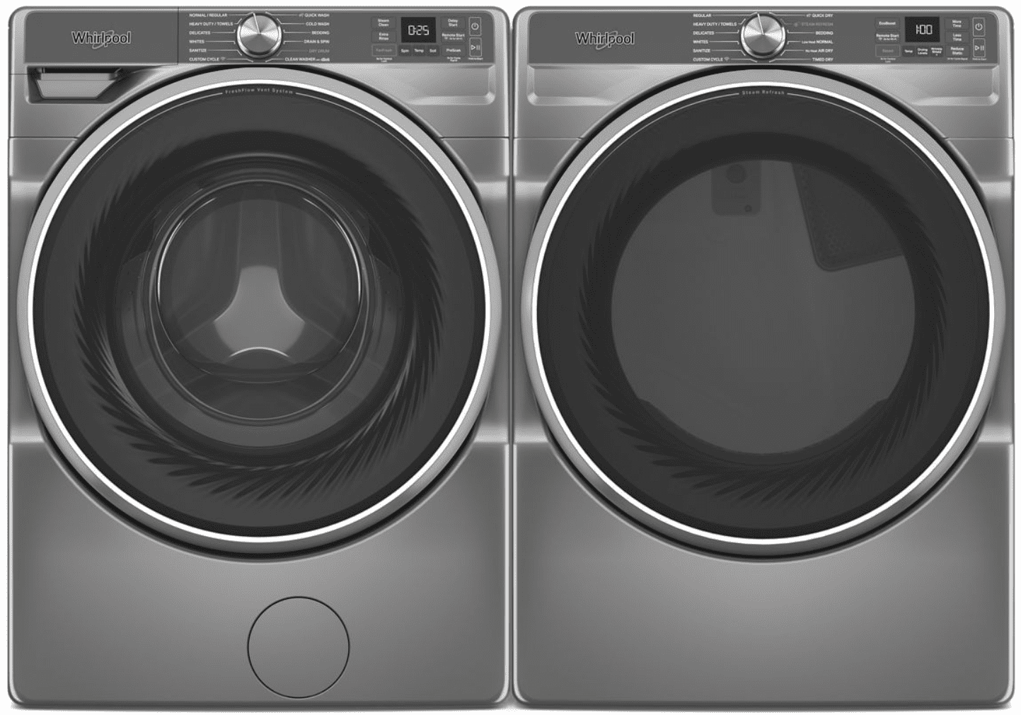 Whirlpool WFW6720RR, 27-Inch, 5.0 cu. ft. Smart Front Load Washer, FreshFlow Vent System, Silver - Image 5