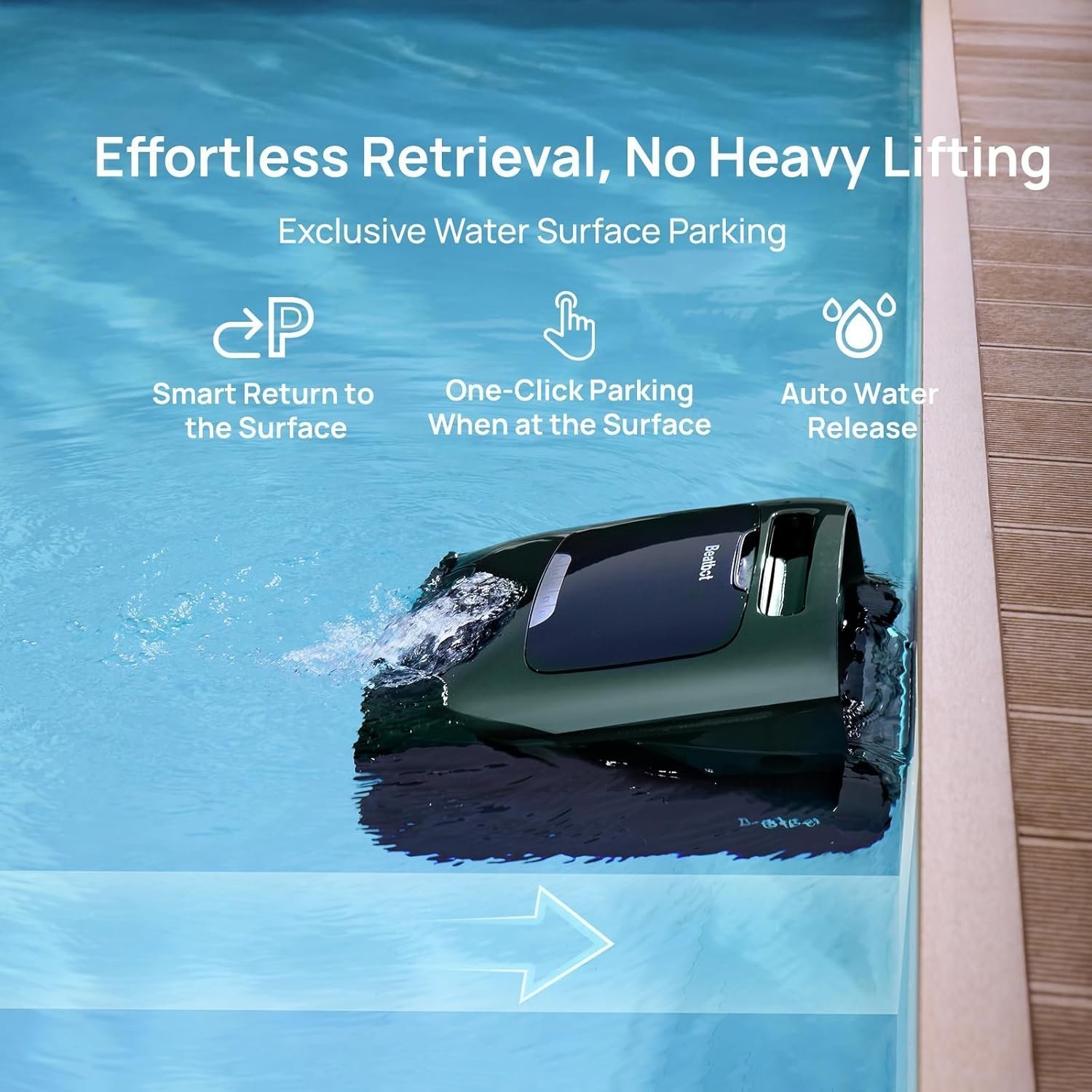 Beatbot AquaSense 2 Pro Robotic Pool Cleaner – 5-in-1 Cordless Skimmer & Clarifier, App-Controlled, Smart Parking, Up to 3,875 Sq. Ft. – Obsidian - Image 12