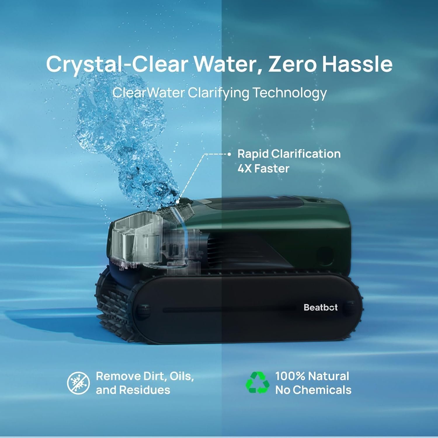 Beatbot AquaSense 2 Pro Robotic Pool Cleaner – 5-in-1 Cordless Skimmer & Clarifier, App-Controlled, Smart Parking, Up to 3,875 Sq. Ft. – Obsidian - Image 14