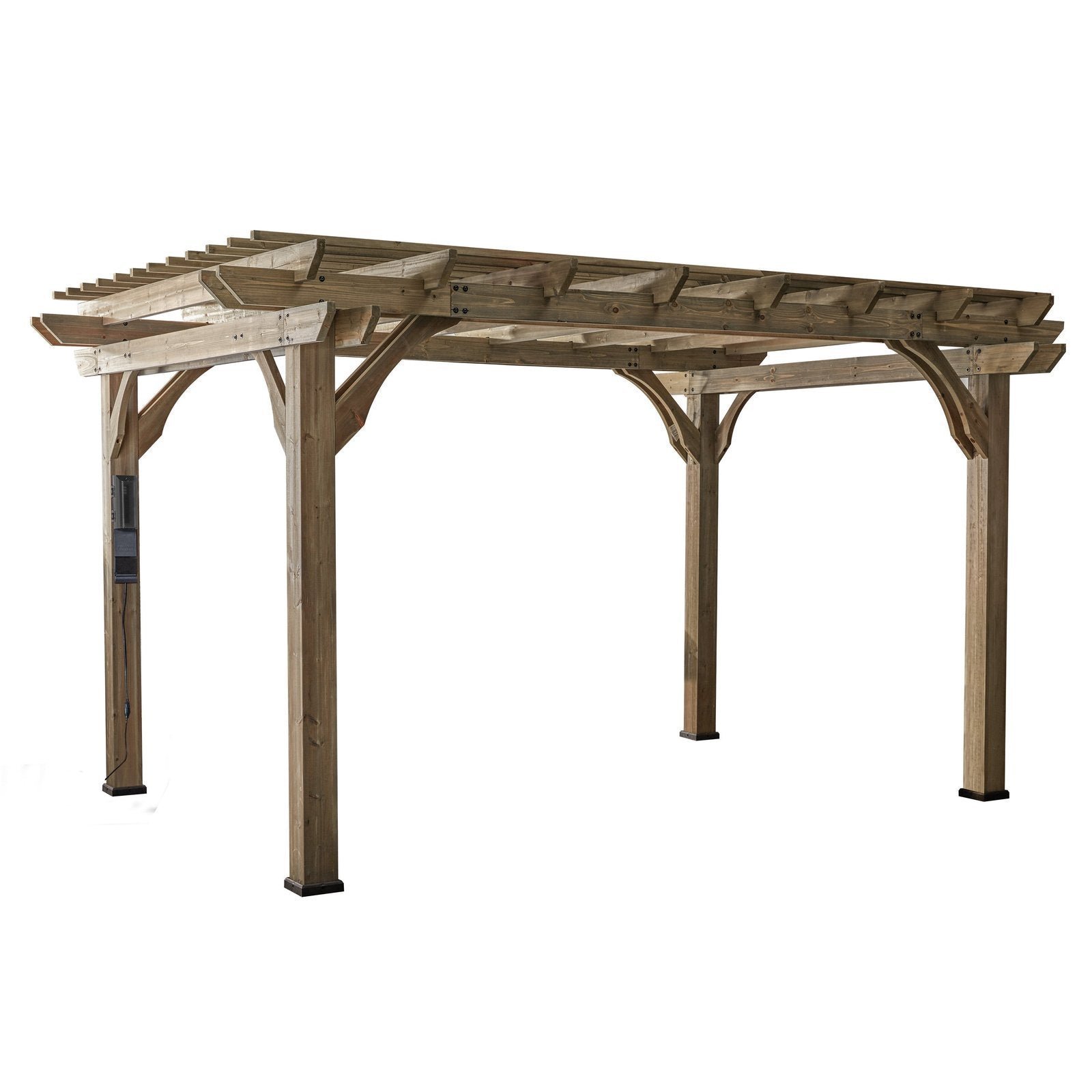 14×10 Somerville Pergola in Barnwood Stain - Image 2