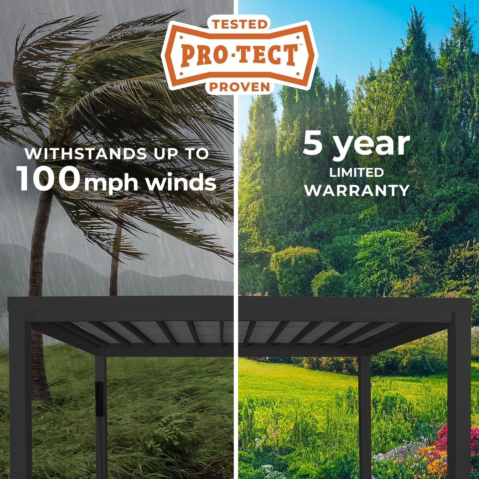 14×12 Trenton Modern Steel Pergola - Image 5