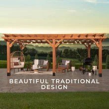 20×12 beaumont pergola – brown - Image 24