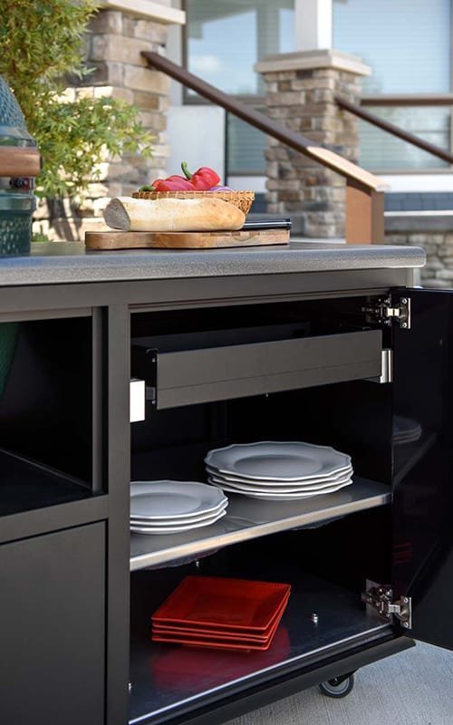 Challenger Designs 83″ Kamado Grill & Built-in Grill Outdoor Kitchen Island - Image 3