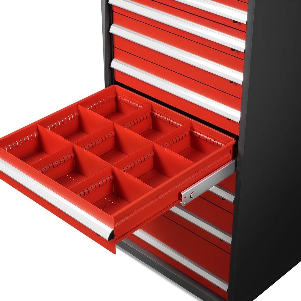 Heavy Duty Modular Drawer Cabinet – 9 Drawer 59″ H x 28.5″ W x D Tool Storage Organizer - Image 4