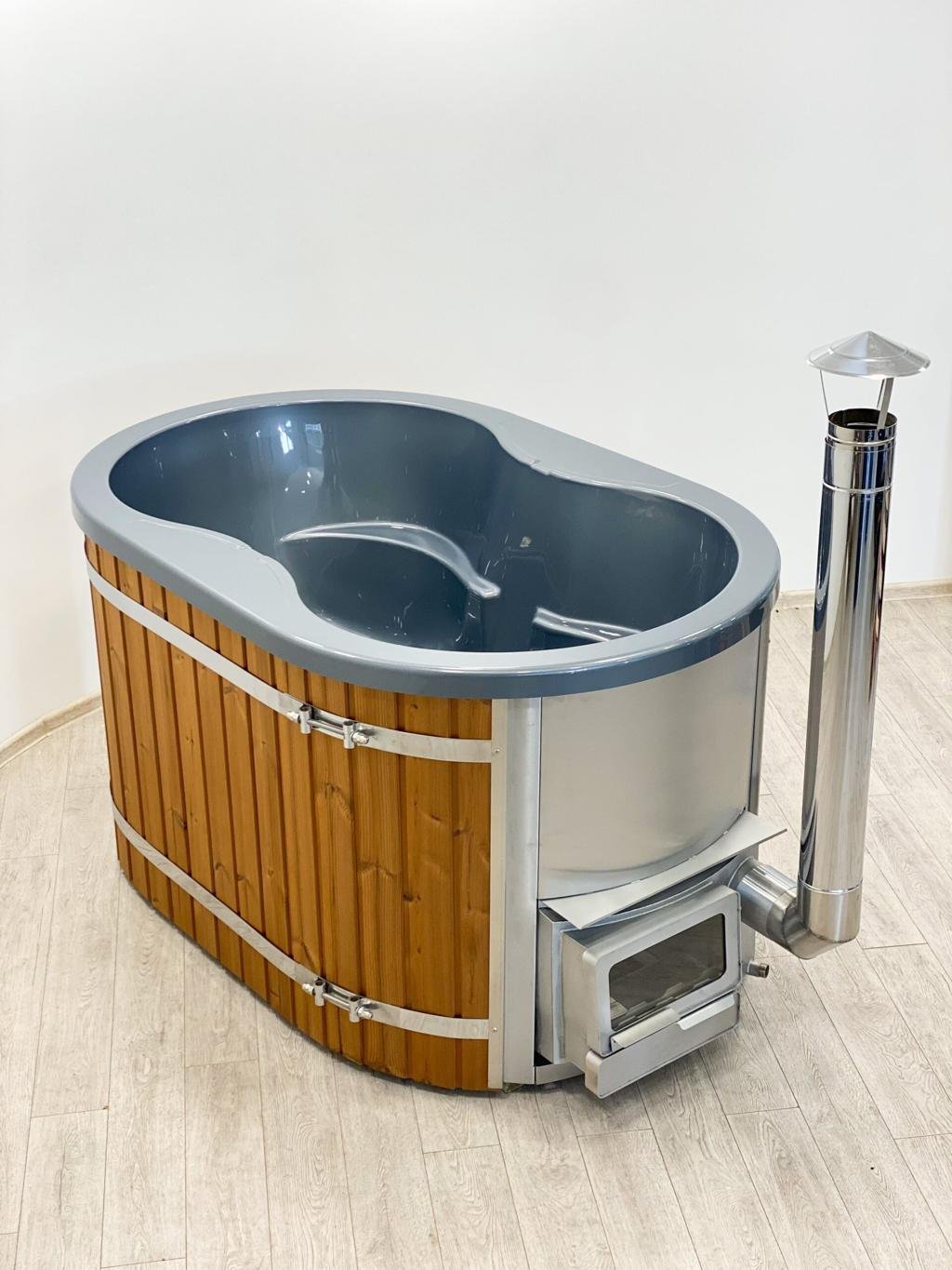 Ducktub Ovalti bain nordique pour 2 personnes – chauffé au bois à l’électricité - Image 4