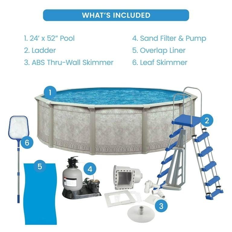 Aquarian Resort Value 24′ Round 52″ Tall Above Ground Pool Package lesecho2452les - Image 3