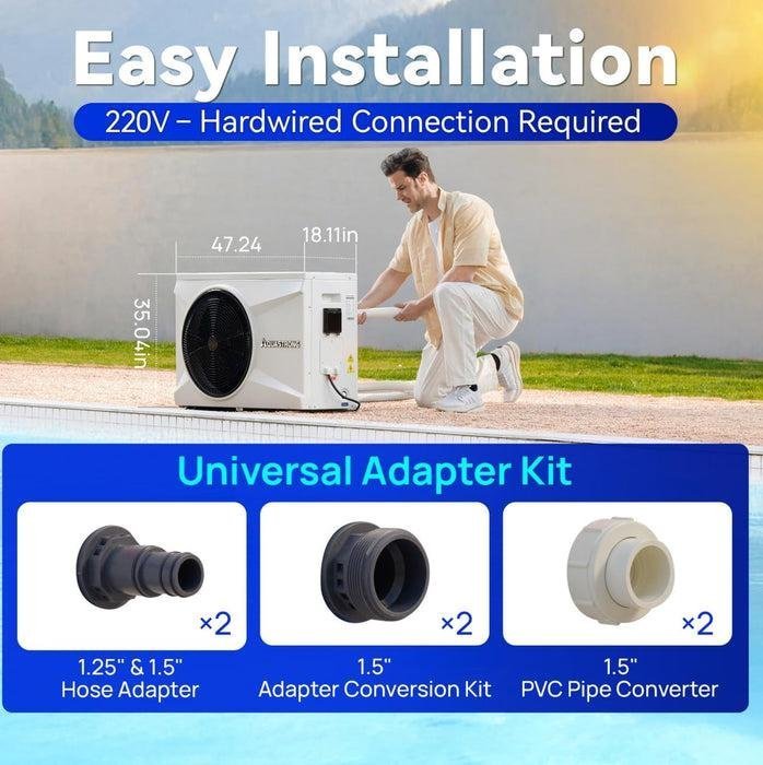 Pool HEX075 75000 BTU Up to 21,000 Gallons Pools 220V - Image 4