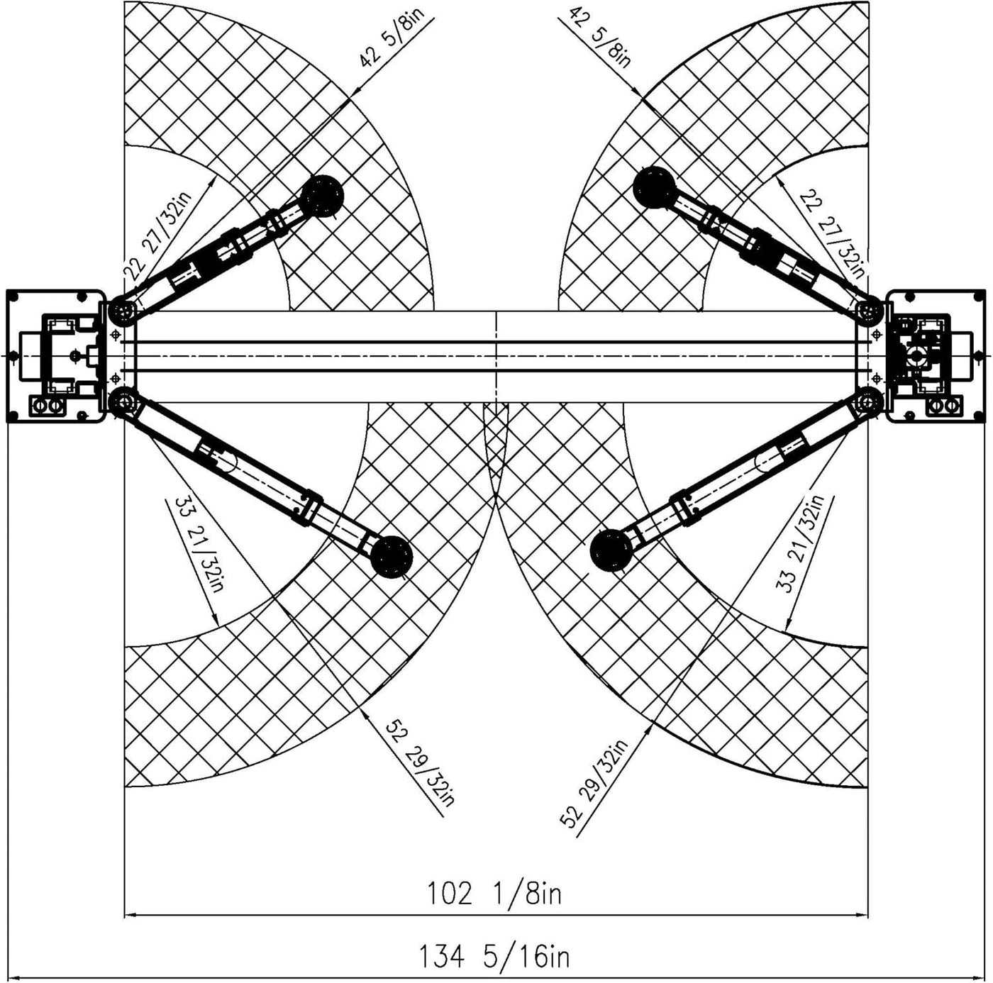 APlusLift HW-10KOH-A Overhead 2-Post Car Lift 10000 Lb Capacity - Image 5