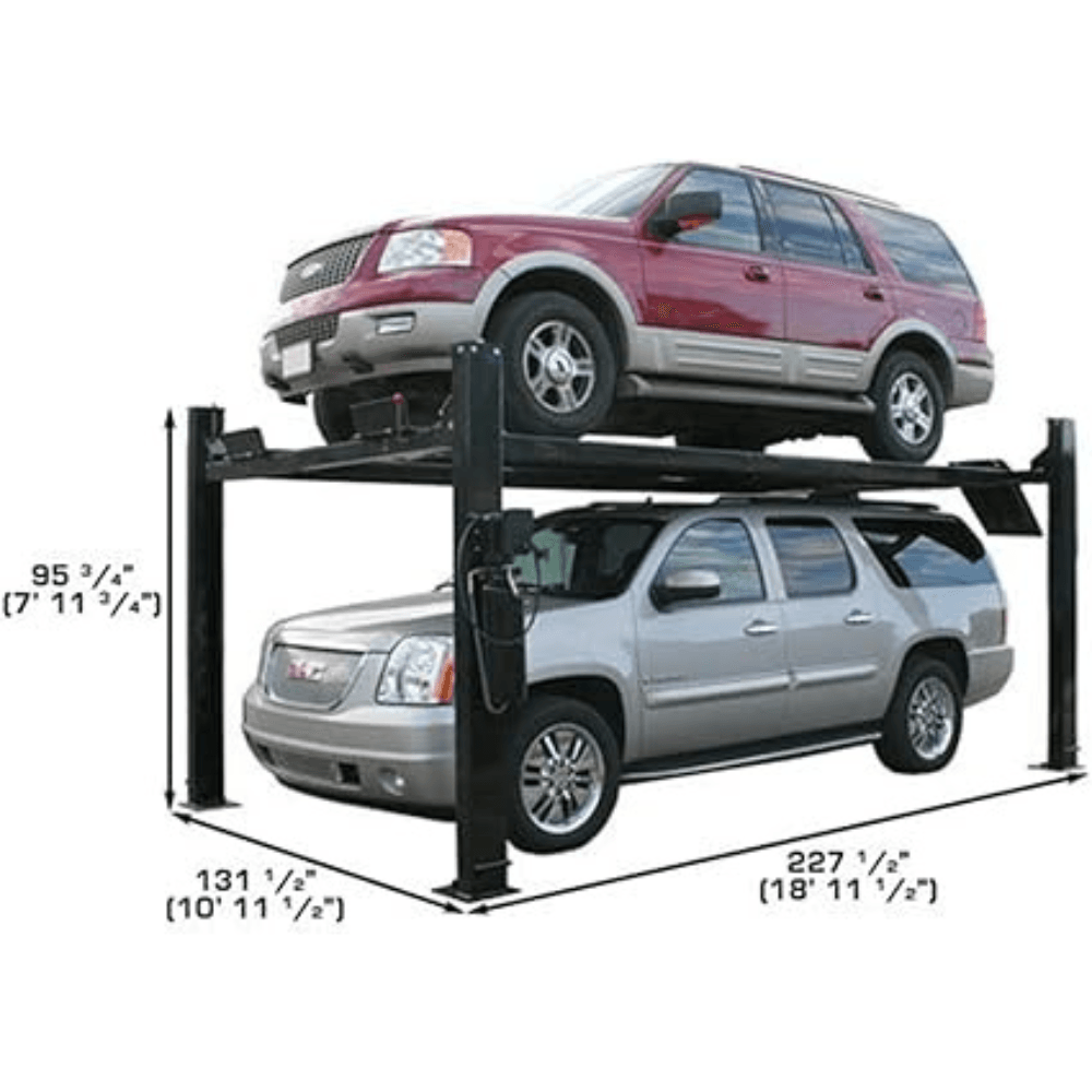 Atlas Garage PRO9000 9000 Lb. Extra Wide Tall Long Portable 4-Post Lift - Image 3