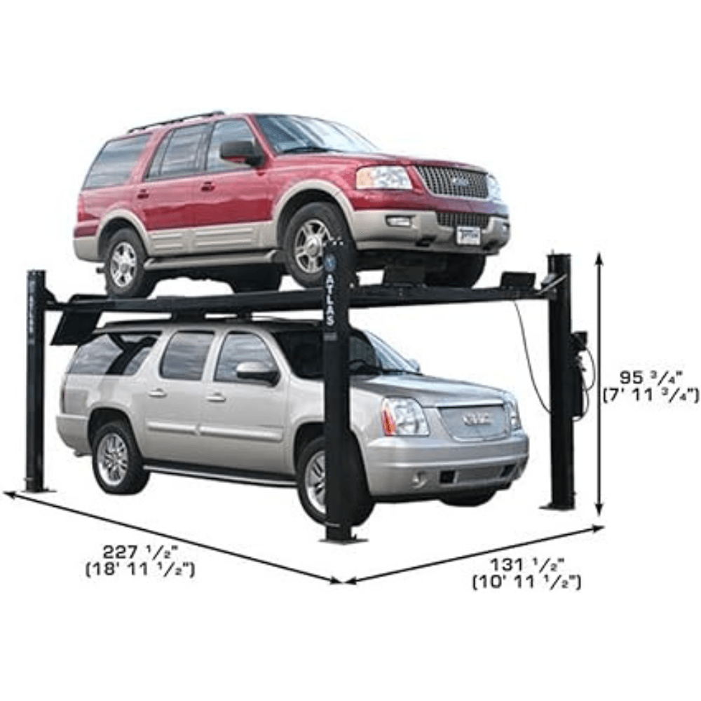 Atlas Garage PRO9000 9000 Lb. Extra Wide Tall Long Portable 4-Post Lift - Image 4