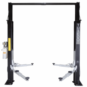 Premium 9000 Lb. Capacity Asymmetric Clear-Floor 2-Post Car Lift in Black