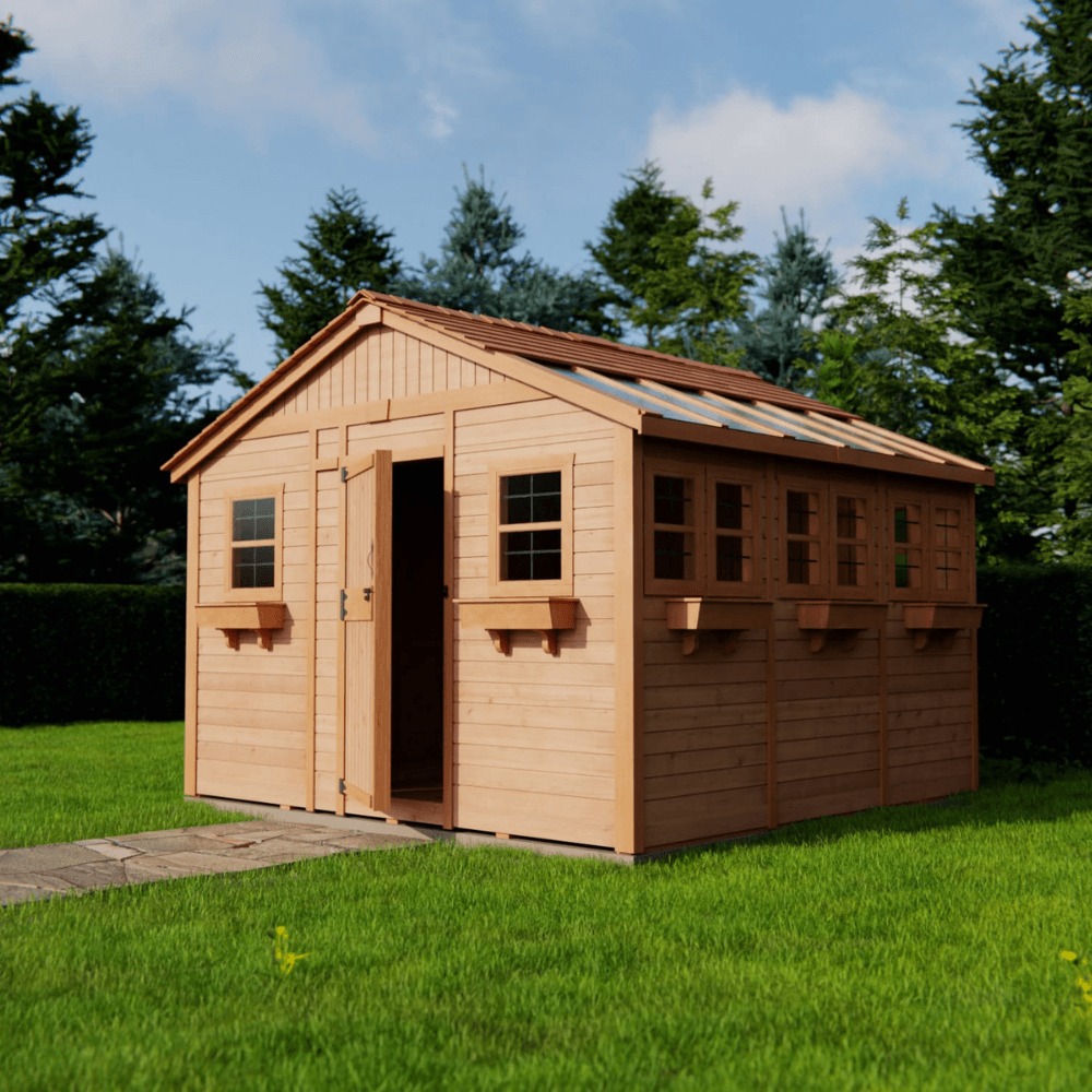 Cedarshed Sunshed 12' x 12' Western Red Cedar Garden Greenhouse Shed - Image 5