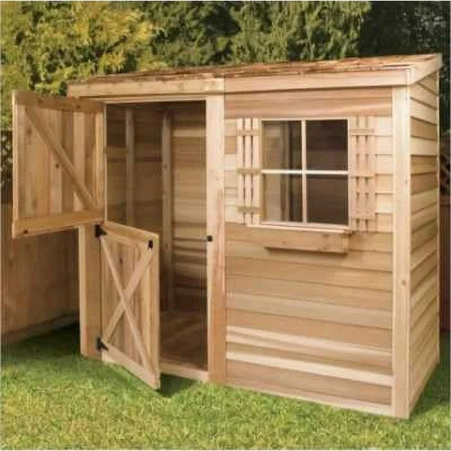 Cedarshed Bayside 8' x 4' Western Red Cedar Lean-To Storage Shed - Image 2
