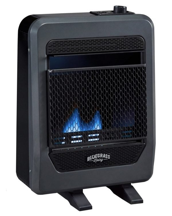 Bluegrass Living 10,000 BTU Natural Gas Ventless Blue Flame Space Heater with Base Feet B10TNB-B - Image 2