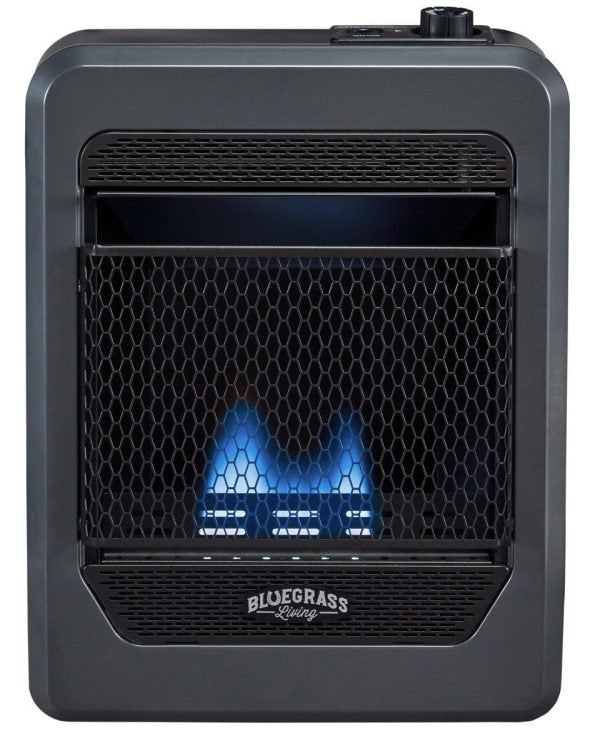 Bluegrass Living 10,000 BTU Natural Gas Ventless Blue Flame Space Heater with Base Feet B10TNB-B - Image 3