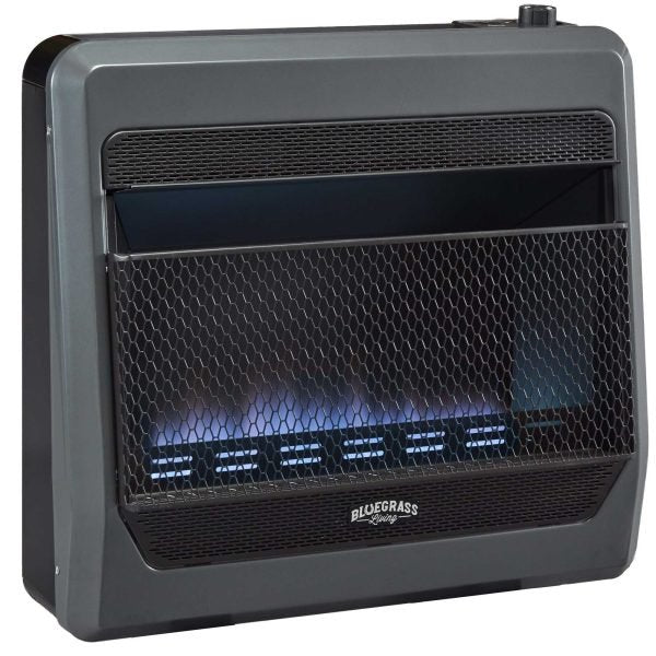 Bluegrass Living 30,000 BTU Natural Gas Ventless Blue Flame Space Heater with Blower and Base Feet B30TNB-BB - Image 5