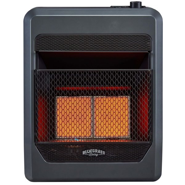 Bluegrass Living 20,000 BTU Natural Gas Ventless Infrared Space Heater with Blower and Base Feet B20TNIR-BB - Image 3