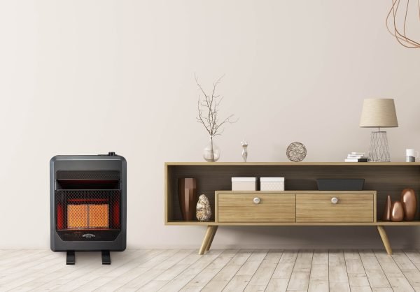 Bluegrass Living 20,000 BTU Natural Gas Ventless Infrared Space Heater with Blower and Base Feet B20TNIR-BB - Image 4