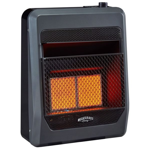 Bluegrass Living 20,000 BTU Natural Gas Ventless Infrared Space Heater with Blower and Base Feet B20TNIR-BB - Image 5