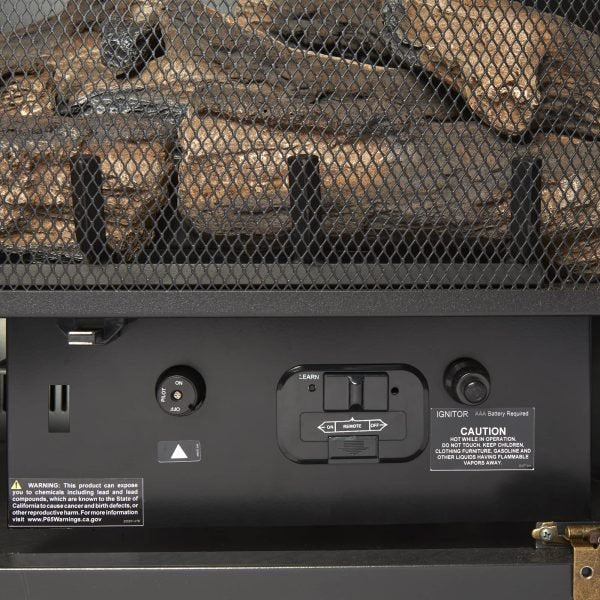 Duluth Forge 32,000 BTU Dual Fuel Ventless Gas Fireplace with Walnut Mantel - Image 7