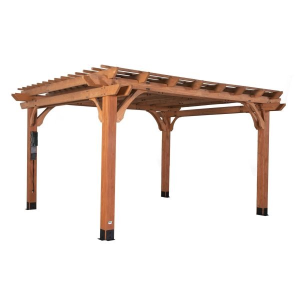 Backyard Discovery Beaumont 14' x 12' Cedar Wood Outdoor Patio Pergola - Image 2