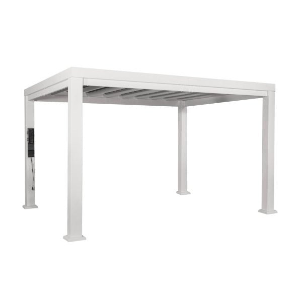 Backyard Discovery Windham 14' x 10' White Steel Pergola with Soft Canopy - Image 2