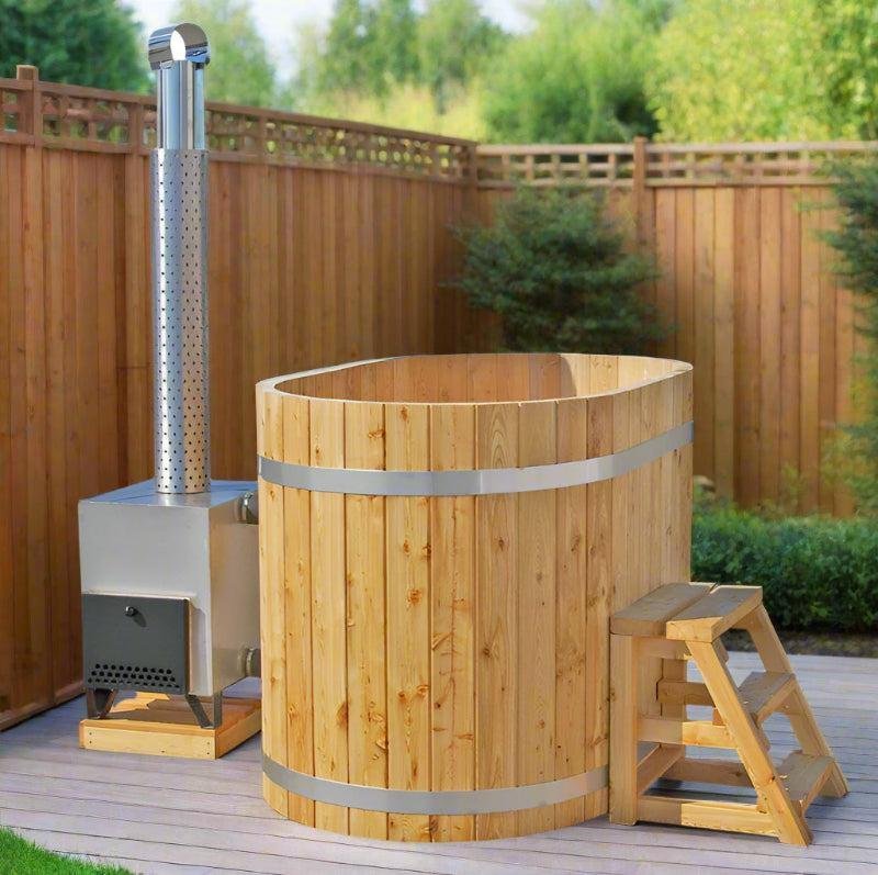 Ducktub Ovalti bain nordique pour 2 personnes – chauffé au bois à l’électricité - Image 3