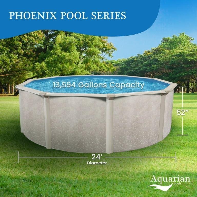 Aquarian Resort Value 24′ Round 52″ Tall Above Ground Pool Package lesecho2452les - Image 4
